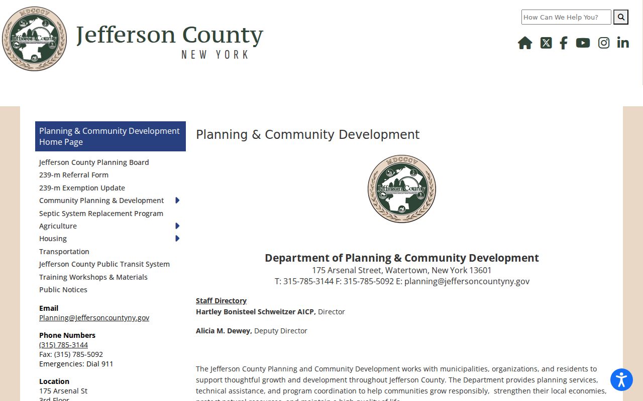 Jefferson County West Carthage criminal history municipal planning context